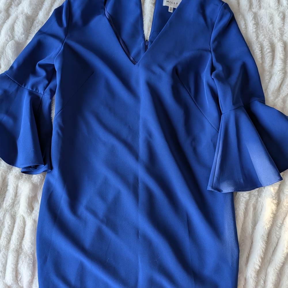 Milly Royal Blue Bell Sleeve Blouse